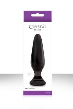 Стеклянная анальная пробка Crystal Spires Black