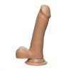 Телесный гладкий фаллоимитатор с мошонкой Slim D Firmskyn 6 with Balls - 16,51 см.