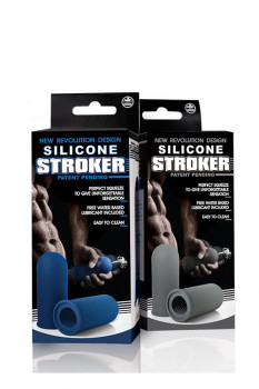 Серый мастурбатор с рёбрышками внутри Silicone Masturbator Grey